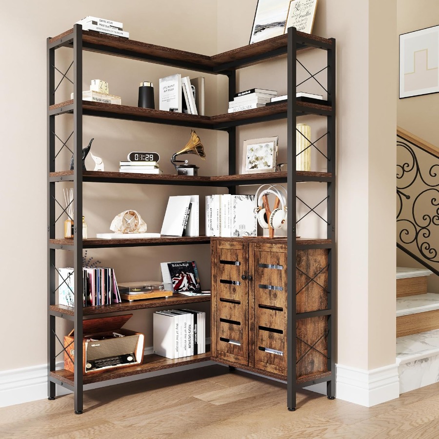 Storage & Organization - Estante de canto com 6 prateleiras