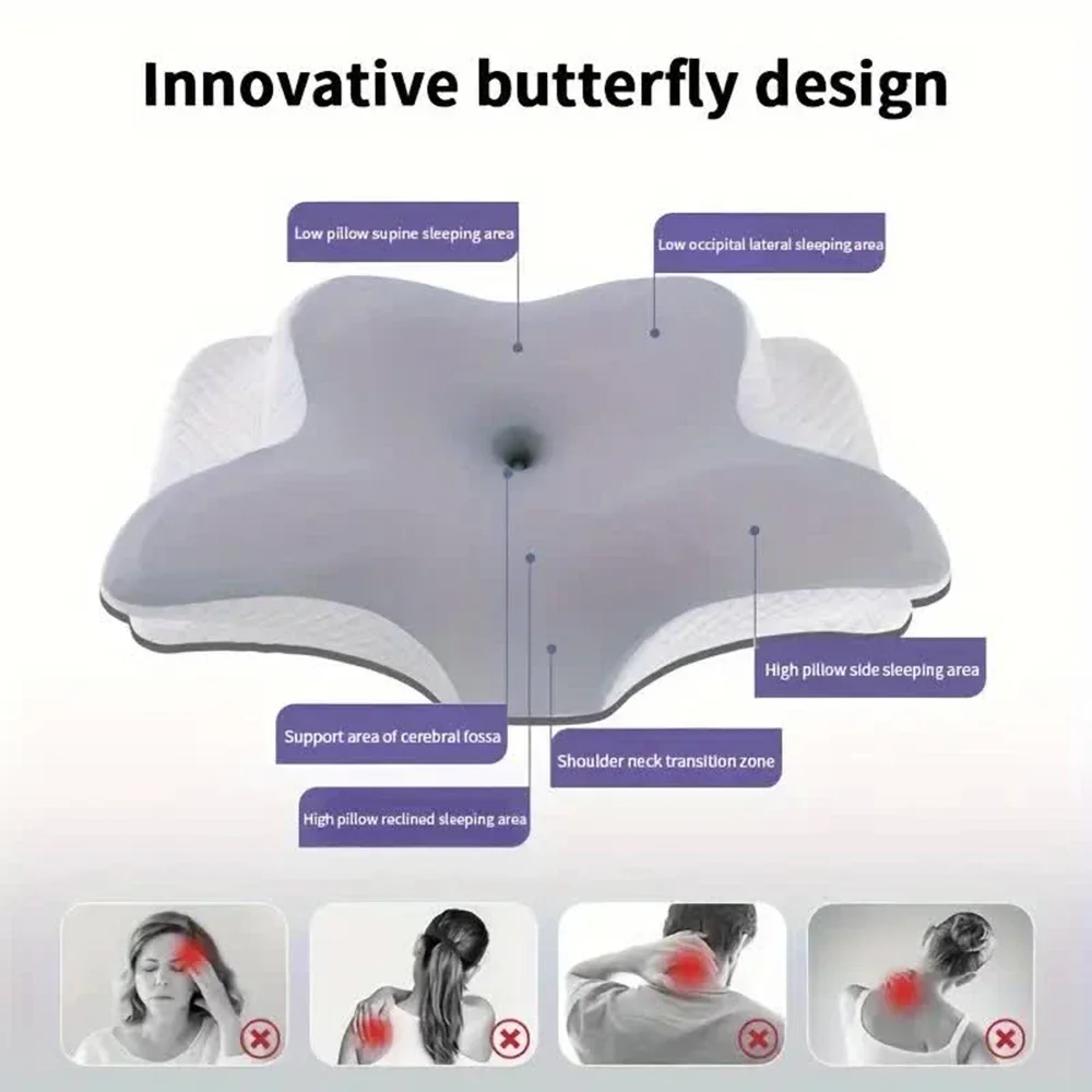 Memory Foam Orthopedic Pillow Neck Pain - Almofadas de espuma viscoelástica em formato