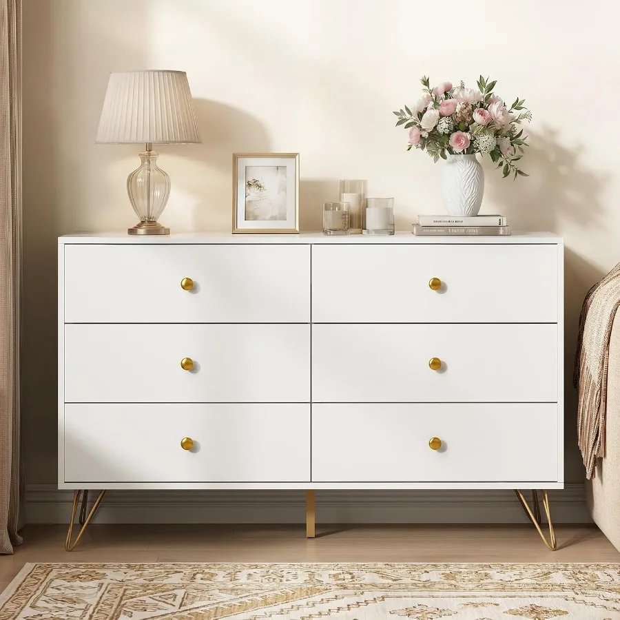 Cômoda branca com 6 gavetas e  - Storage & Organization avaliação e preço