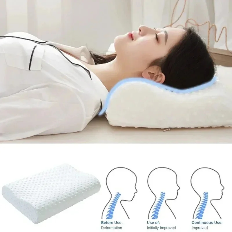 Almofada de espuma viscoelásti - Memory Foam Orthopedic Pillow Neck Pain avaliação e preço