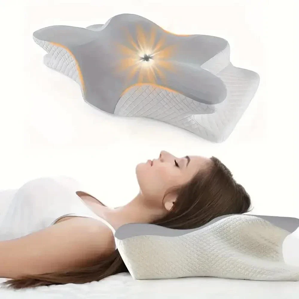 Almofadas de espuma viscoelást - Memory Foam Orthopedic Pillow Neck Pain avaliação e preço