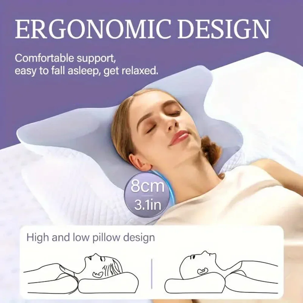 Almofadas de espuma viscoelást - Memory Foam Orthopedic Pillow Neck Pain avaliação e preço
