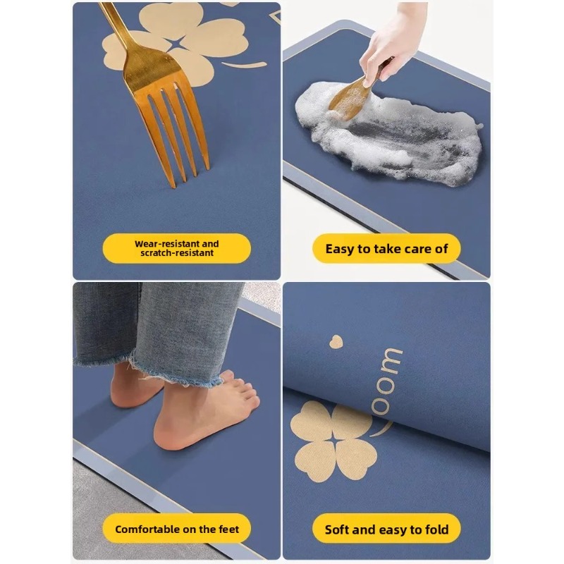 Tapetes de Banho de Diatomita, - Quick Dry Diatomite Bath Mat avaliação e preço